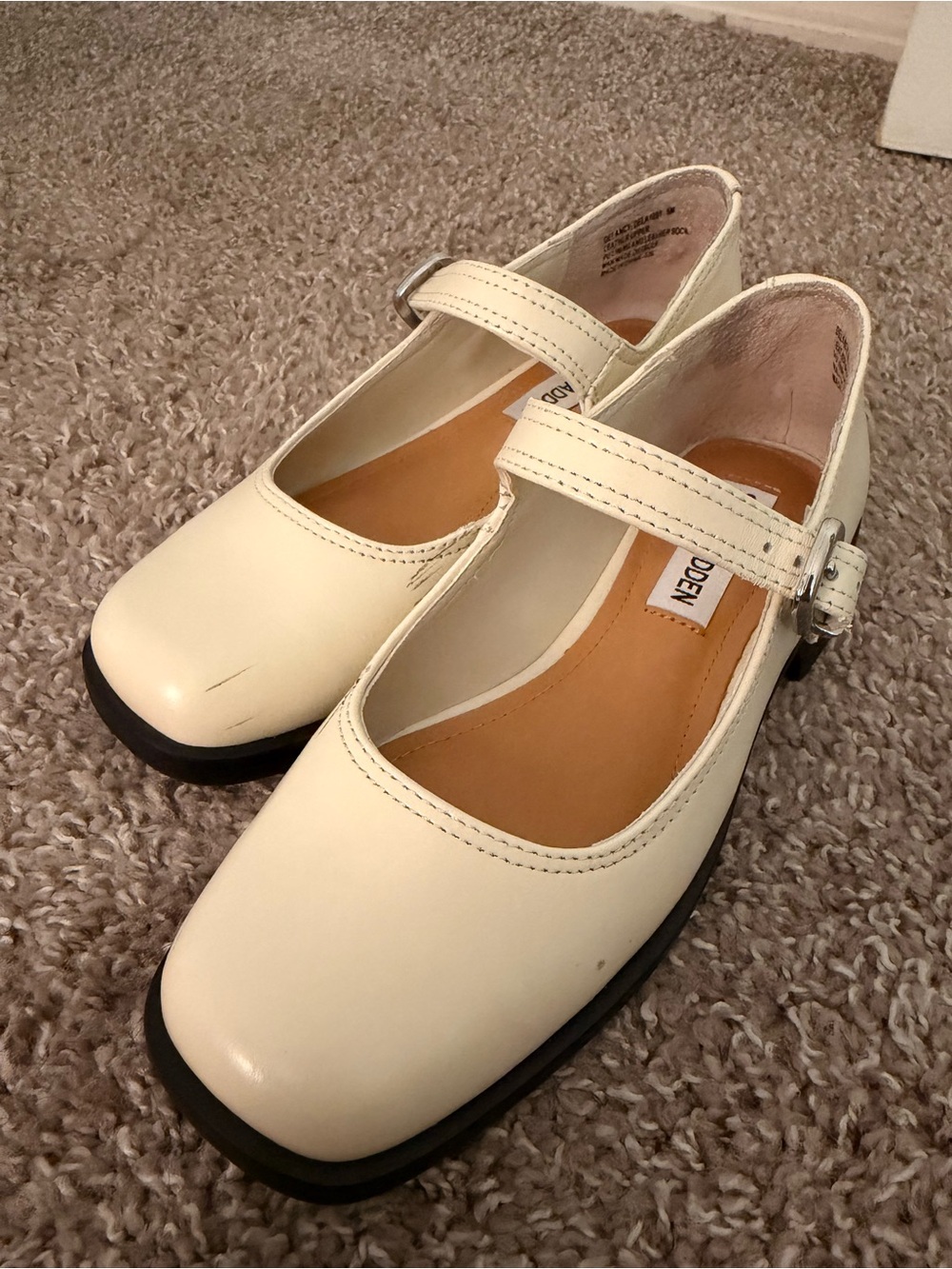 Steve Madden Cream Mary Jane Shoes